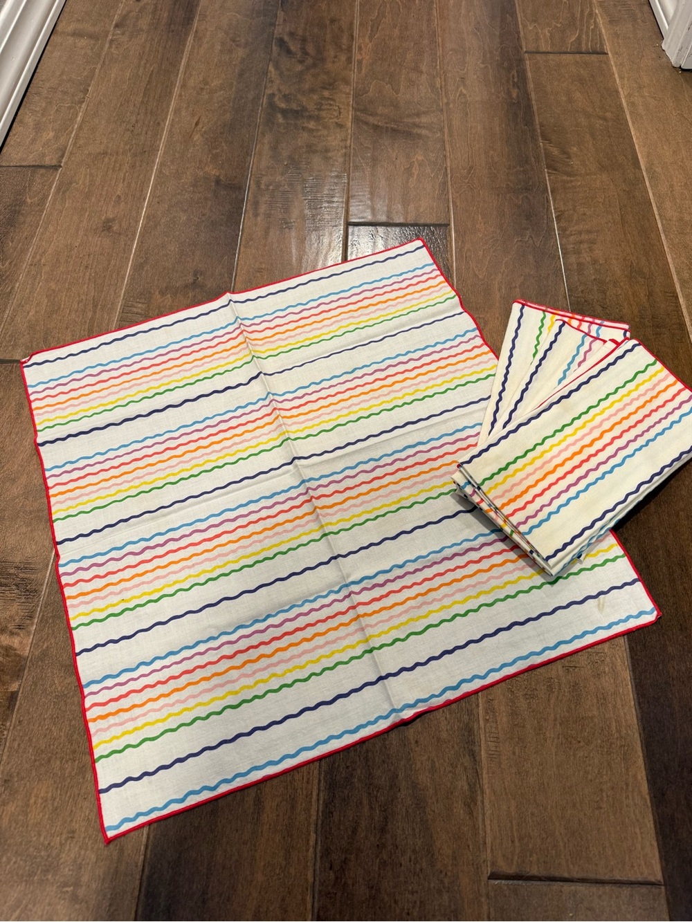 Rainbow Stripe Cloth Napkins - Set of 6